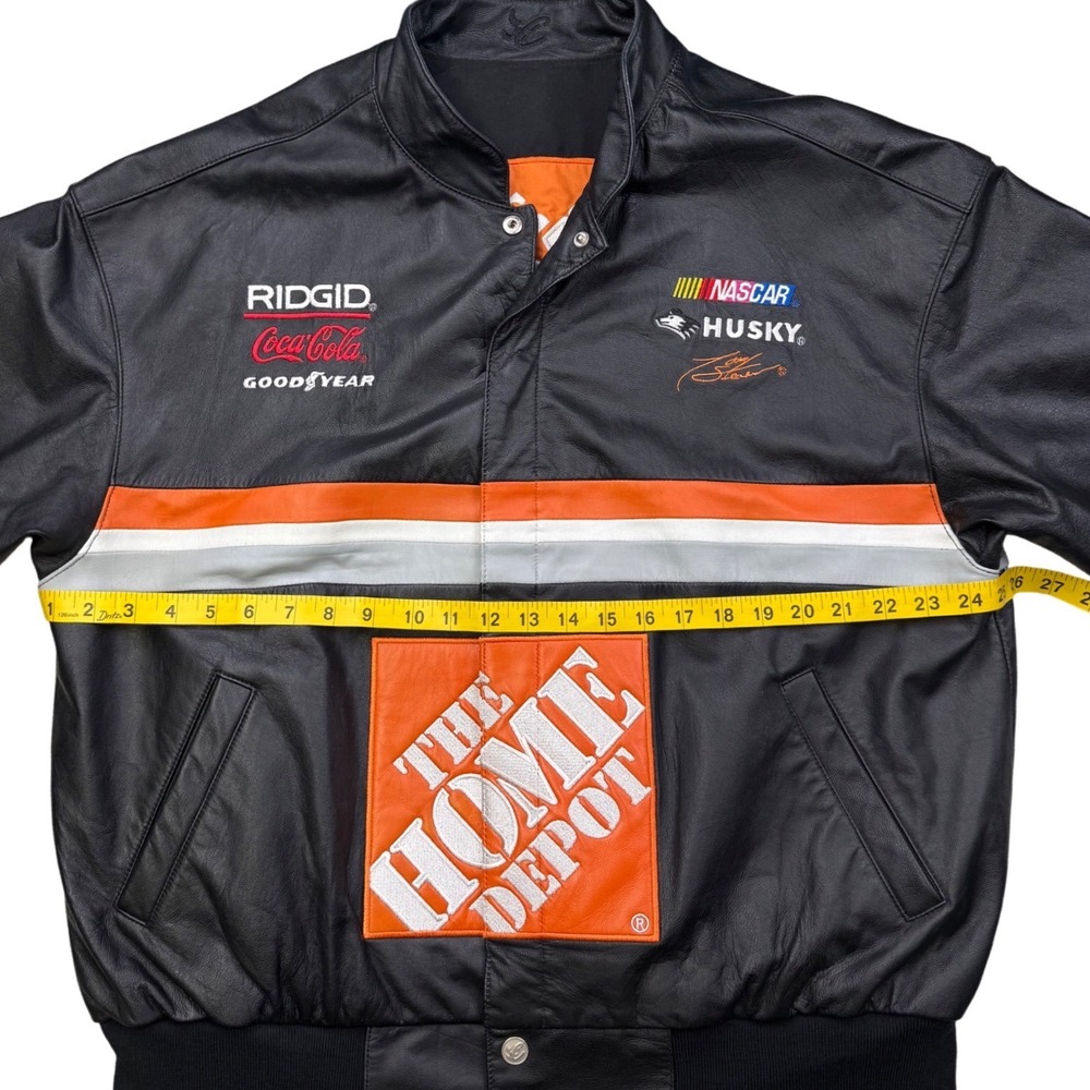 Tony‎ Stewart 20 Home Depot Leather NASCAR Jacket Chase Reversible L - Picture 9 of 11
